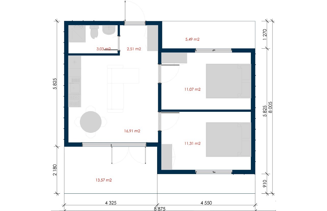 FLAT HOUSE (2.7 m) 797
