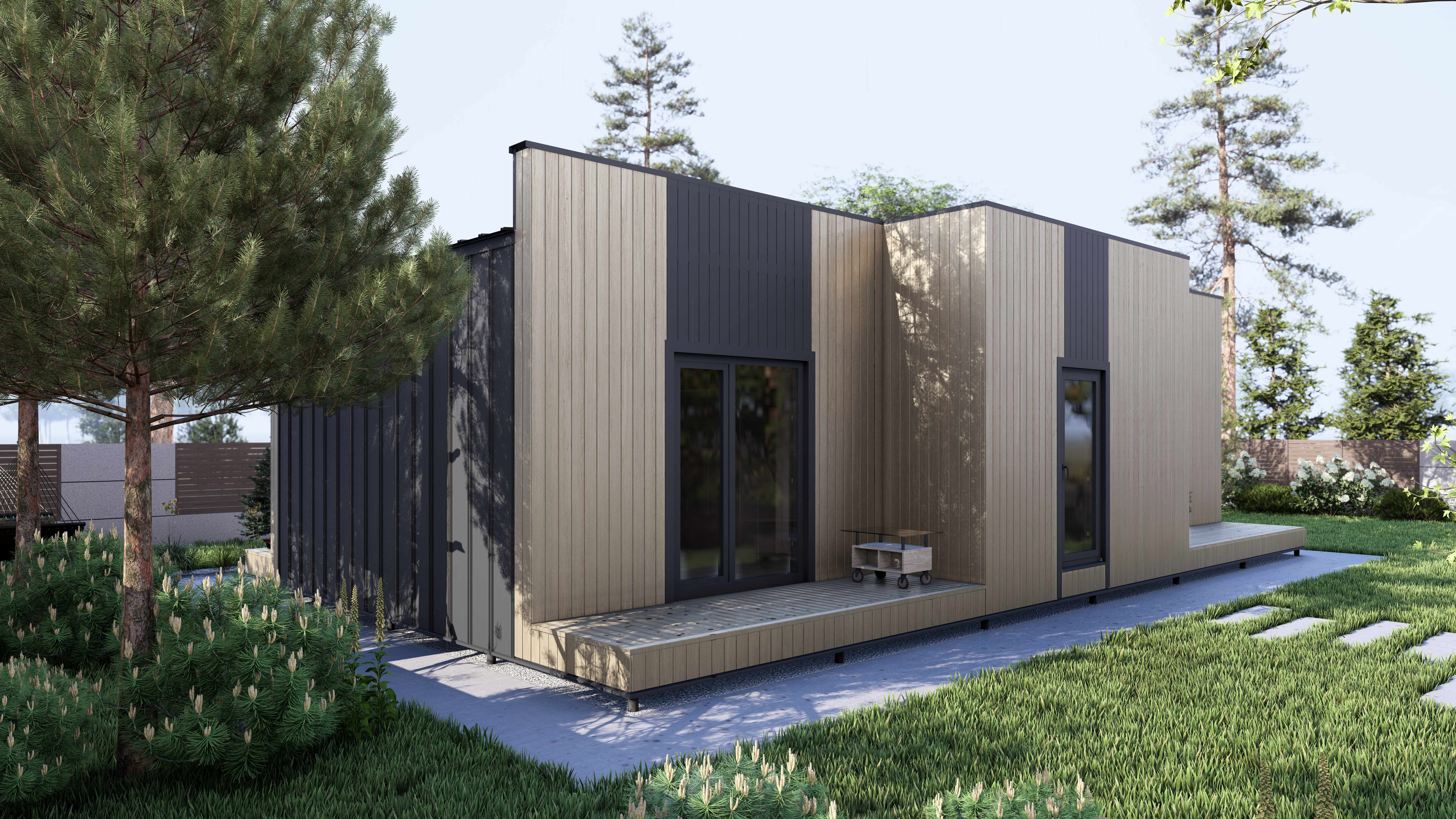 FLAT 1.5 – casa pré-fabricada de madeira – foto 1