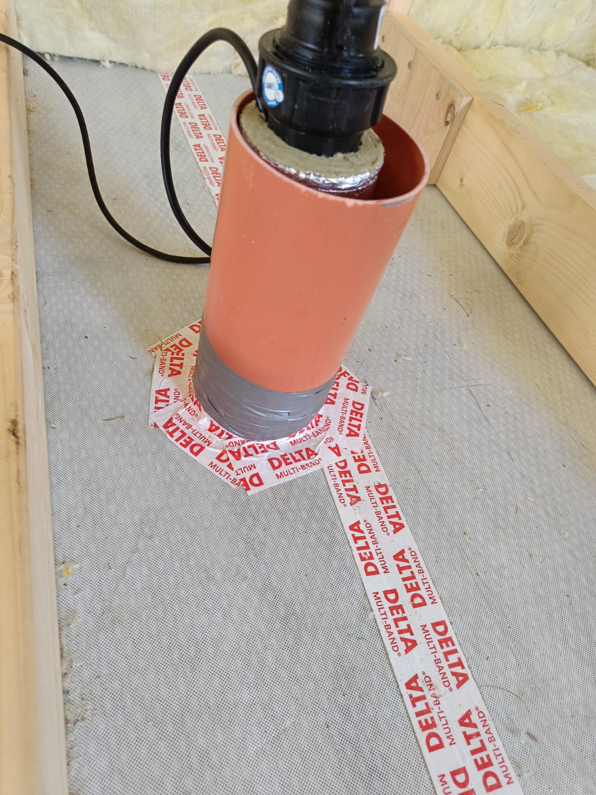 Vorbereitung der Installationsdurchführung durch den Boden